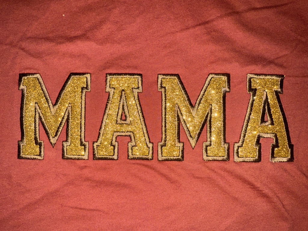Gold glitter "MAMA" shirt