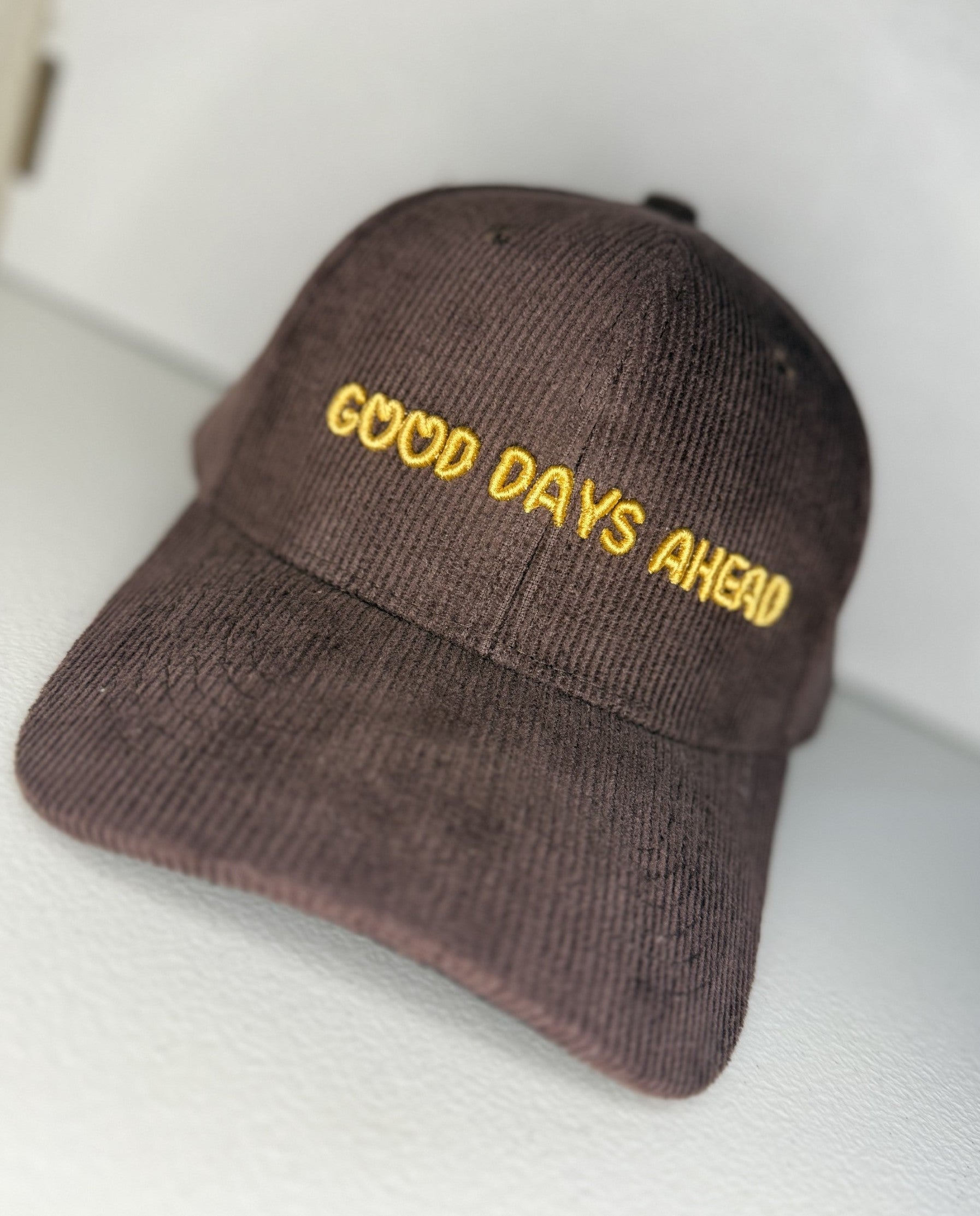 Corduroy 3D brown hat